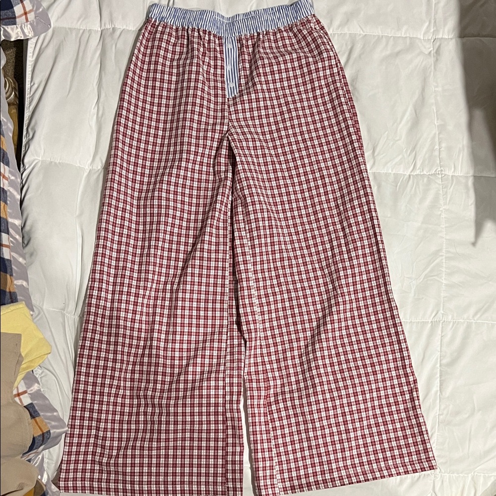 Sincerely Jules Red and Blue gingham Pants